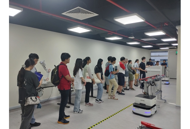 Dolang group Photovoltaic Light Personalized Customization Production Line displayed at Singapore NTU Nanyang Technological University Public Day.